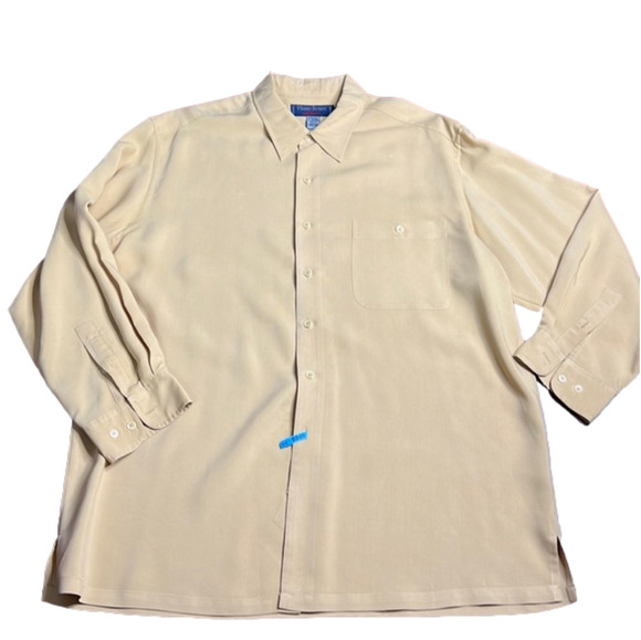Harry Rosen Sport Mustard Long Sleeve Button Down Shirt XL - Picture 1 of 6